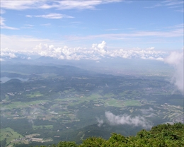 磐梯山の山頂から